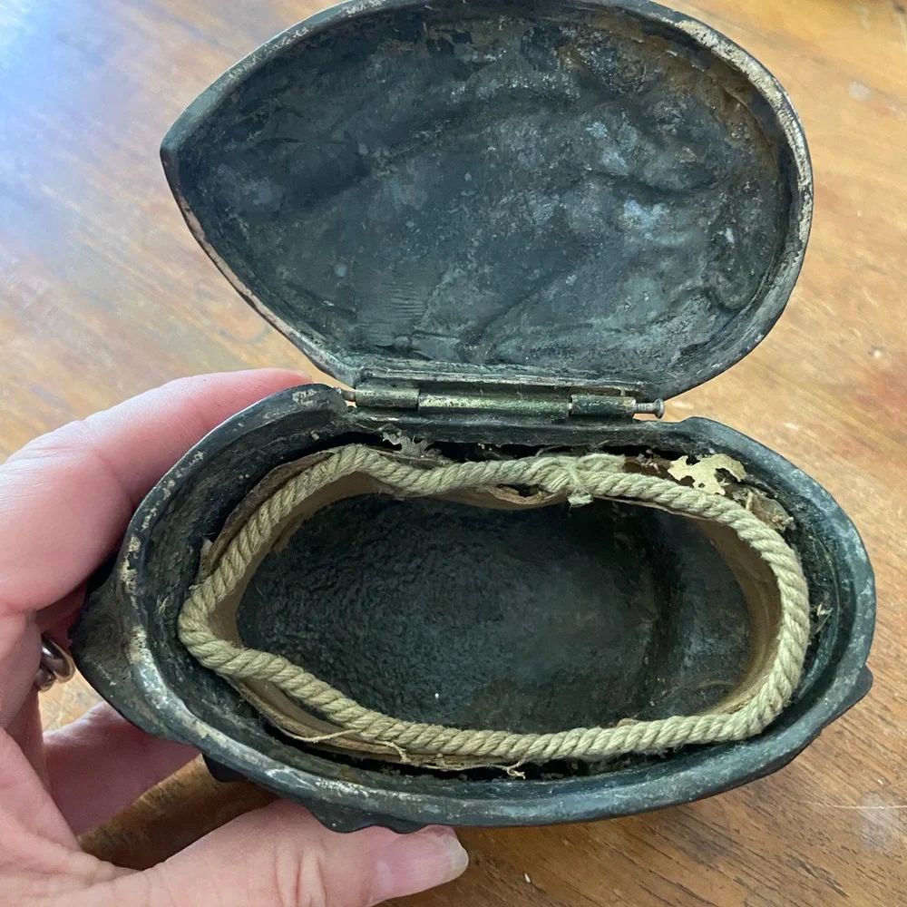 Antique Silver Plated Brass Jewelry/Trinket Box - Picture 5 of 7